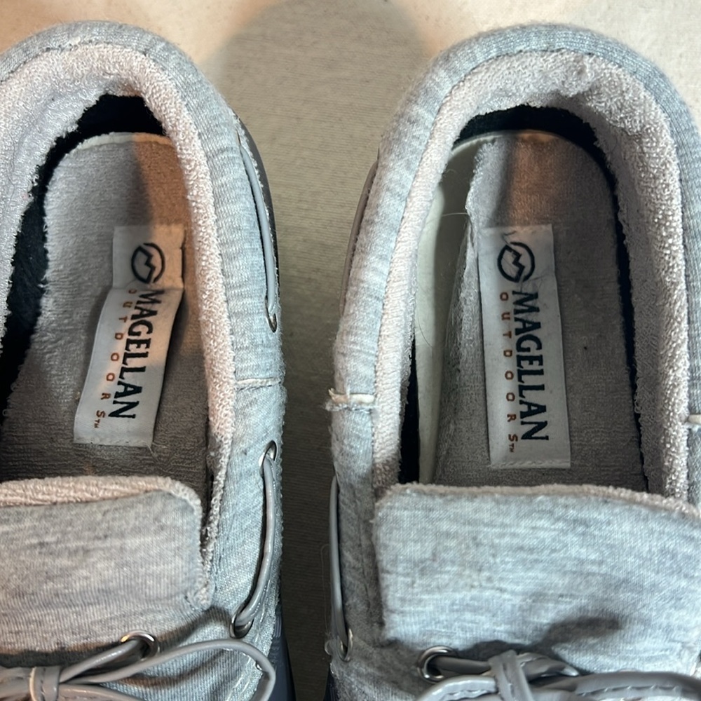 🛍️ 4 for $25 Outdoors Duck Shoes Women’s Size 7M Gray & Navy Rain Loafers - Picture 8 of 8